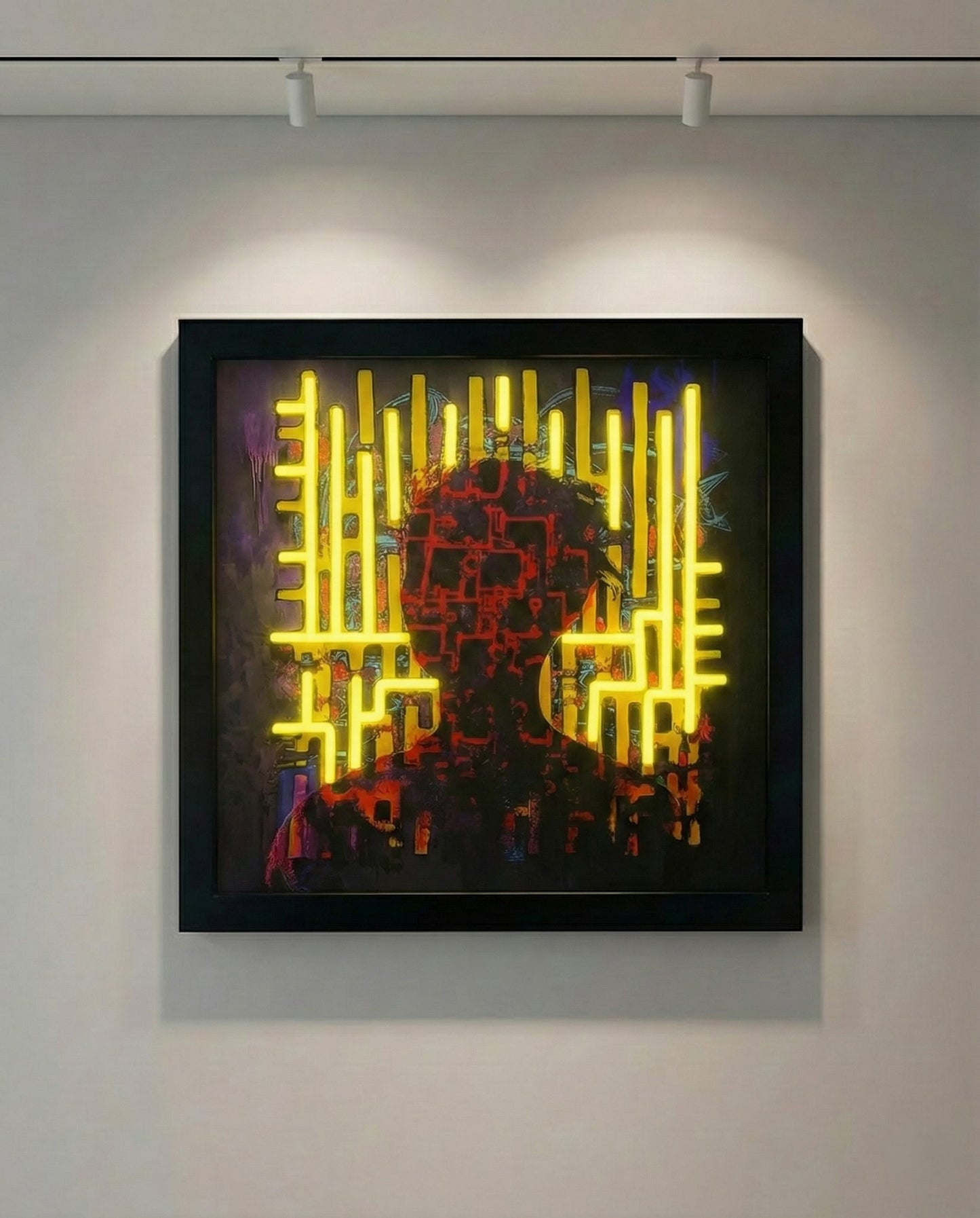 Signal Lost — LED/Canvas Hybrid Artwork