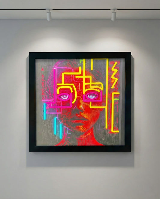 Voltage Persona — LED/Canvas Hybrid Artwork