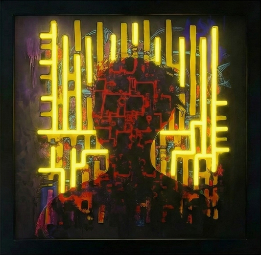 Signal Lost — LED/Canvas Hybrid Artwork